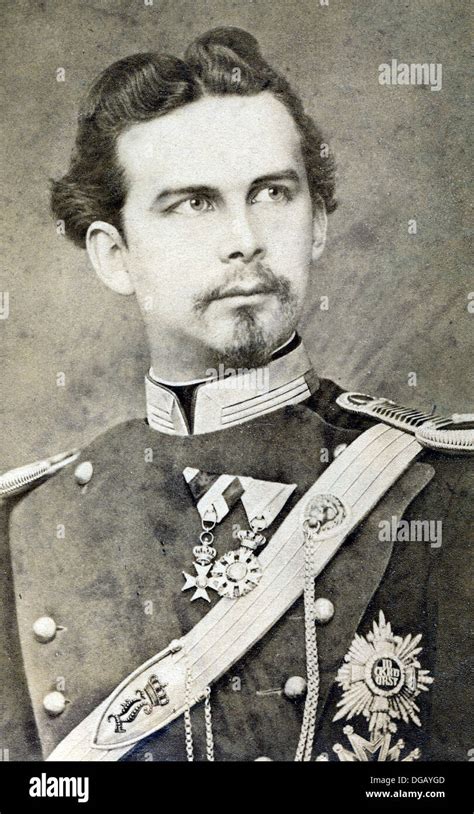 King Ludwig II Bavaria. Portrait of King Ludwig II of Bavaria Stock ...