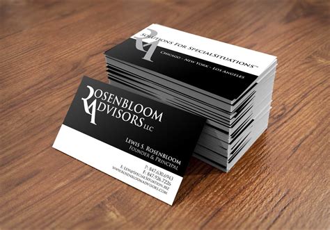 Business card for Rosenbloom Advisors | Handcut Designs - Chicago Web ...