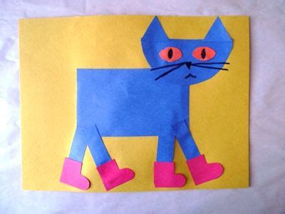 Pete the Cat Shapes Artwork | KidsSoup | Pete the cat art, Seuss crafts ...