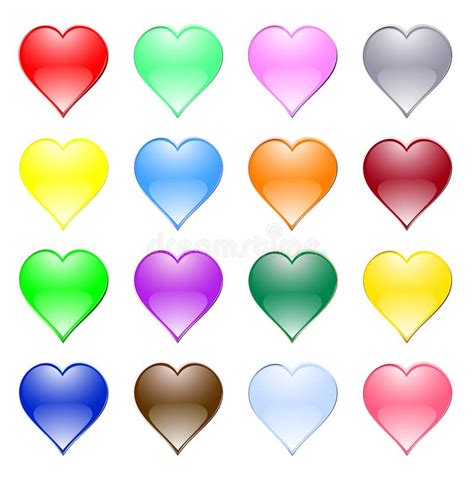 Multi-coloured hearts stock vector. Illustration of emotion - 1656736