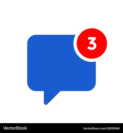 New chat message notification icon Royalty Free Vector Image