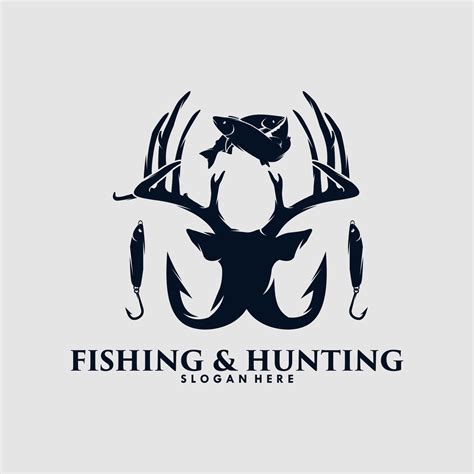 Hunting and Fishing logo design template 11224028 Vector Art at Vecteezy