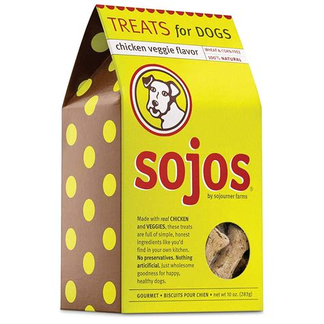 Sojos Natural Pet Food Chicken Veggie Natural Crunchy Dog Treats, 10 ...