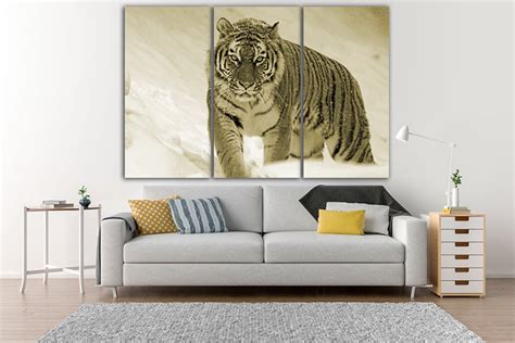 Tiger Canvas Tiger Wall Art Tiger Print Animal Decor Tiger - Etsy