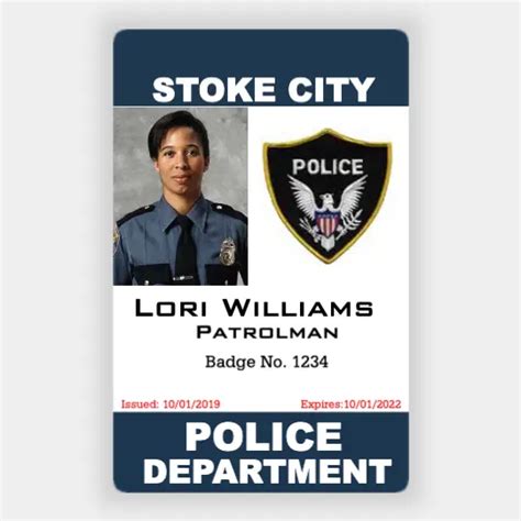 Police ID | Vertical | Great Selection of Police ID Cards Templates | EasyIDcard