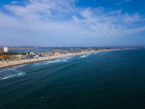 Mission beach area San Diego : drone_photography