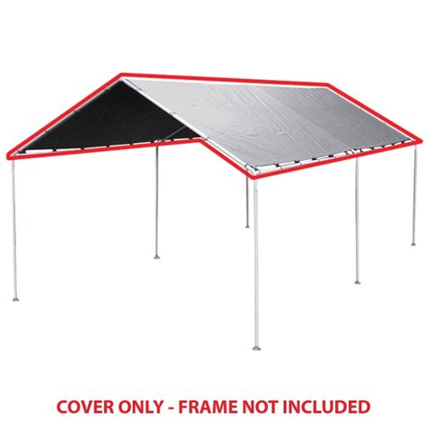 King Canopy 10 ft x 20 ft Silver Carport Canopy Cover - Walmart.com