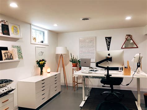 My office | Ikea home office, Home office space, Basement home office