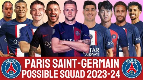 Paris Sanit-Germain Possible Squad 2023-24 With Milan Skiniar | PSG ...