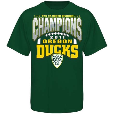 Oregon Ducks 2011 Pac-12 North Division Champions T-Shirt - Green ...