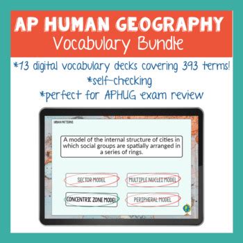 AP Human Geography Vocabulary Boom Cards™ Bundle | TpT