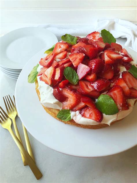 Strawberry Shortbread Cake - In Fine Taste