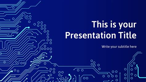 Free Circuit Board Theme Powerpoint Template - DesignHooks