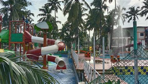 Beautiful Slide in the Waterpark Stock Image - Image of tourism, plant ...