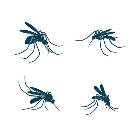 Little bloodsucker insects carriers viruses silhouettes drawn set 3563691 Vector Art at Vecteezy