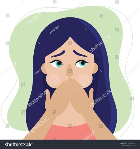 Young Woman Feels Nauseous Pregnancy Morning Stock Vector (Royalty Free) 1570023820 | Shutterstock