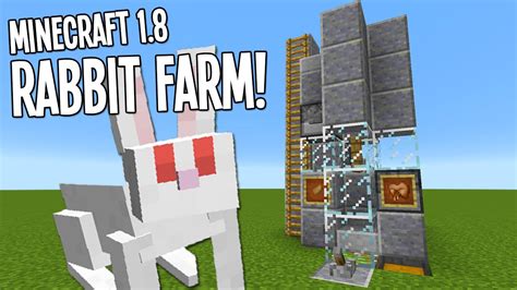 Minecraft Tutorial - Rabbit Farm! Breeder, Cooker, & Rabbit Foot ...