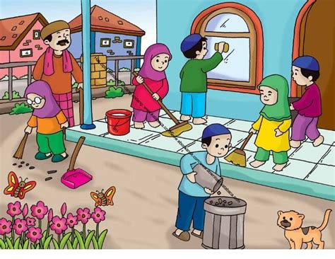 Gambar (29) Kerja Bakti Membersihkan Masjid | Kartun, Animasi, Gambar ...