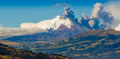 Cotopaxi Volcano Eruption in Ecuador, South Stock Photo - Image of ...