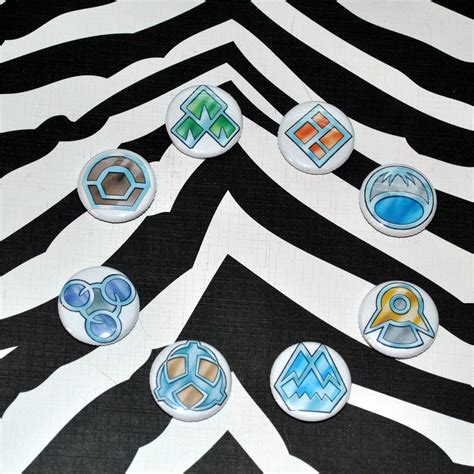 Sinnoh Region Pokemon Gym Badges by Geekopolis on Etsy