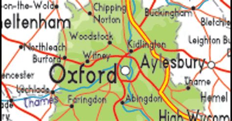 Oxfordshire Map Political Regional | United Kingdom Map Regional City ...