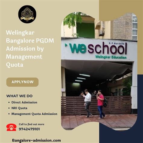 Welingkar Bangalore PGDM Admission by Management Quota