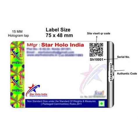 Printed MRP Price Label With Scratch, For Barcode Printing at Rs .96/piece in Greater Noida