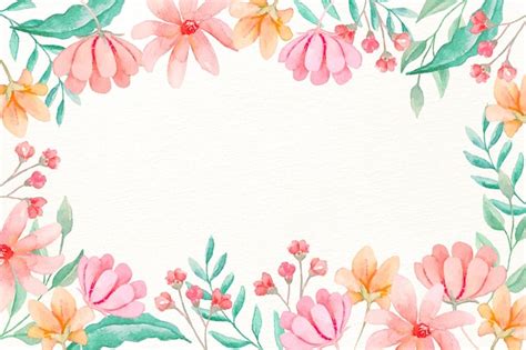 Free Vector | Watercolor flowers background in pastel colors