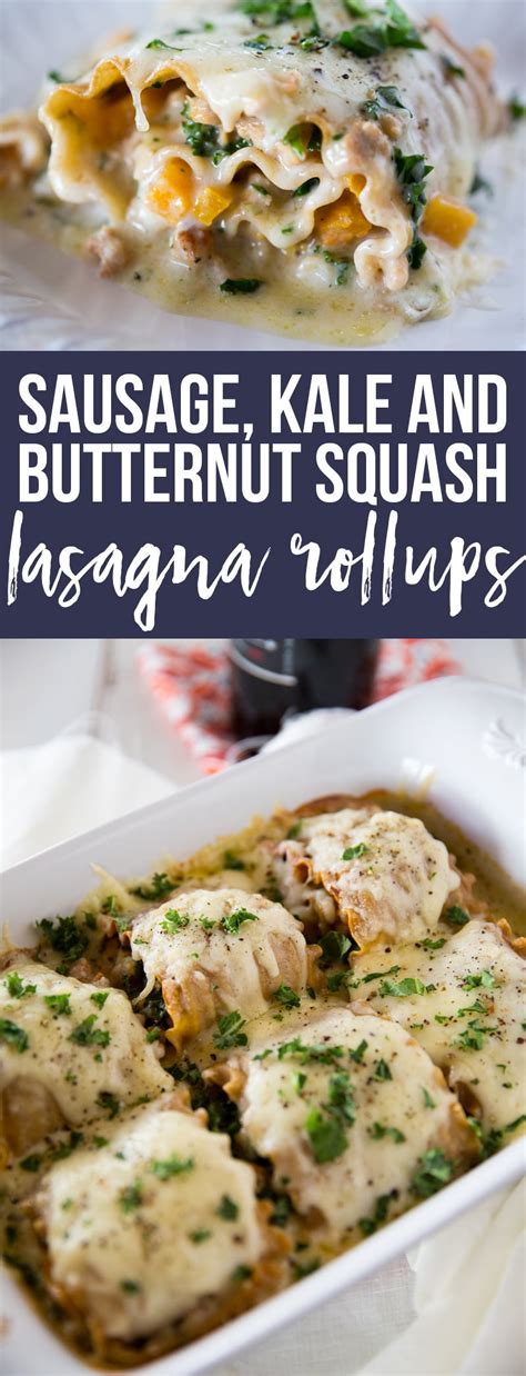 Sausage, Kale & Butternut Squash Lasagna Roll-Up Recipe