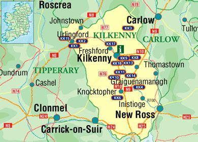 Kilkenny Map Region City - Map of Ireland City Regional Political