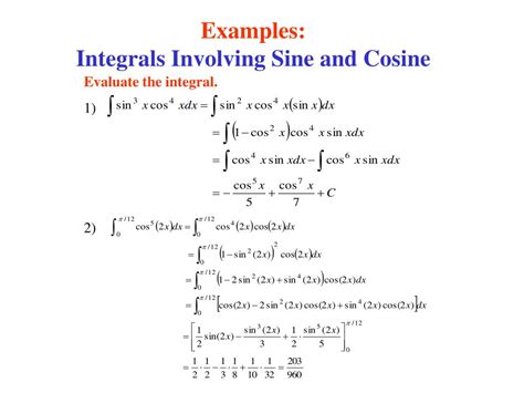 PPT - 7.2 Trigonometric Integrals PowerPoint Presentation, free download - ID:585273