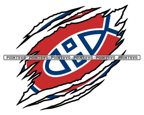 Montreal canadiens Svg Logo Claw Mark Clipart Vector Cricut | Etsy