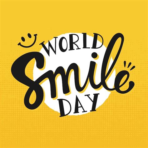 Free Vector | World smile day - lettering