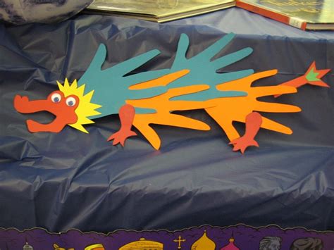 handprint chinese dragon | Multicultural activities, Crafts, Summer theme