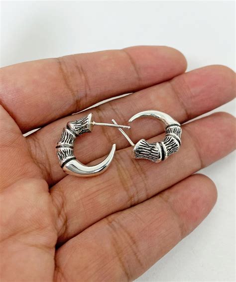 Bird Claw Hoop Earrings, 925 Mens Stud Earrings | Sup Silver – Sup Silver