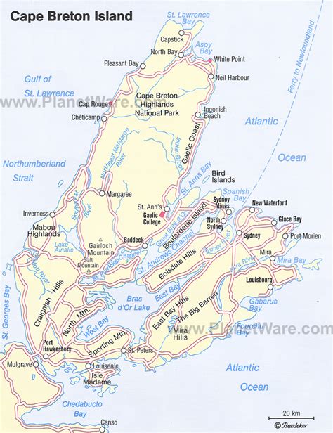 Cape Breton Map - Canada