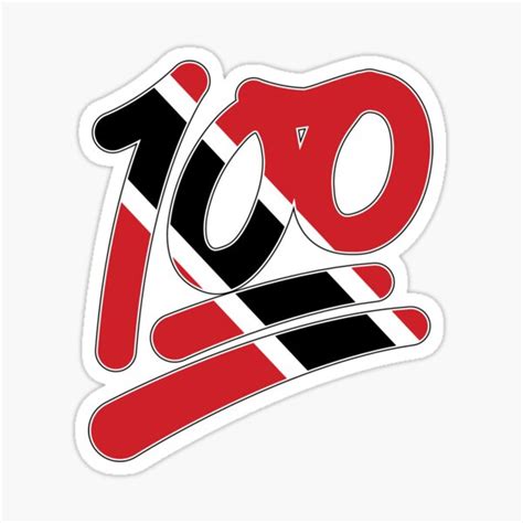 "Trinidad and Tobago flag 100 emoji" Sticker for Sale by identiti | Redbubble