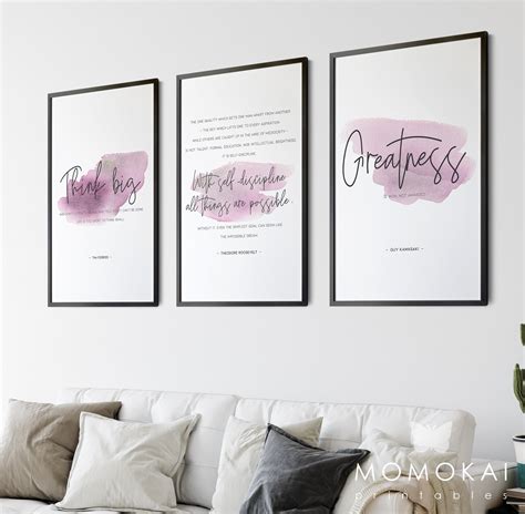 Office Motivational Quotes Home Office Wall Art Decor Woman - Etsy