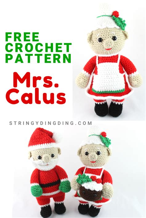 Mrs. Claus Amigurumi - Free Crochet Pattern | Crochet, Crochet patterns ...