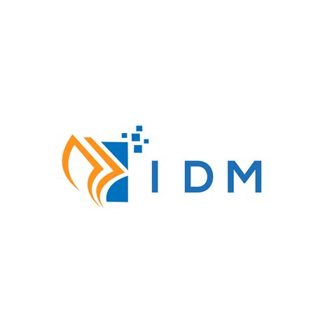 IDM credit repair accounting logo design on white background. IDM creative initials Growth graph ...