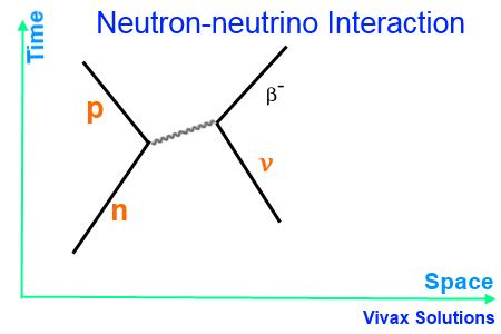 When a neutron interacts with a neutrino, a W- boson is released as the exchange particle, which ...