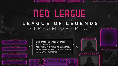 Neon League of Legends Stream Overlay added