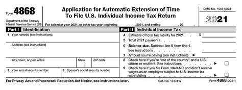 Form 4868 For 2023 - Printable Forms Free Online