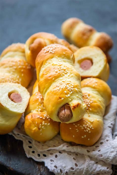 Sausage Bread Rolls Recipe (Step by Step + Video) - Whiskaffair