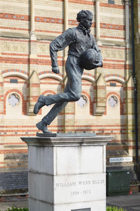 William Webb Ellis statue at Rugby School | Rugby school, Rugby union, Rugby world cup