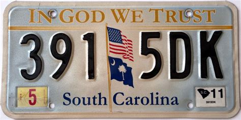 South Carolina 2011 optional plate issue. South Carolina began offering ...