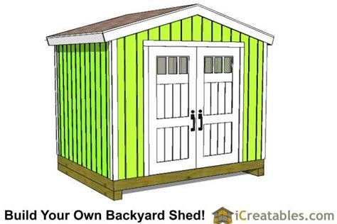 10x8 Shed Plans | 10' wide by 8' deep shed plans | Shed plans, Shed house plans, Small shed plans