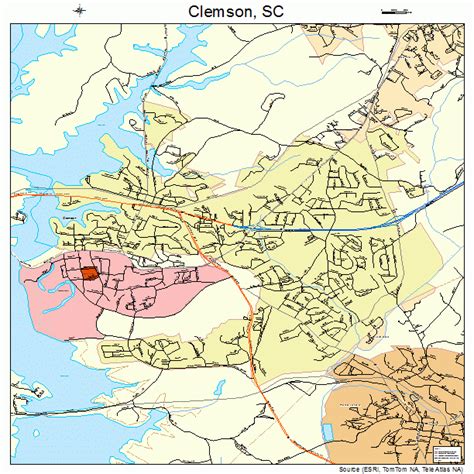 Clemson South Carolina Street Map 4514950