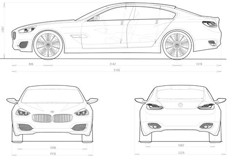 BMW CS Concept Blueprint - Download free blueprint for 3D modeling