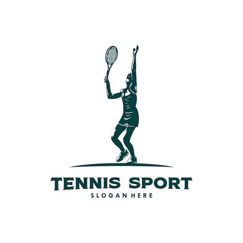 Premium Vector | Tennis club logo design template